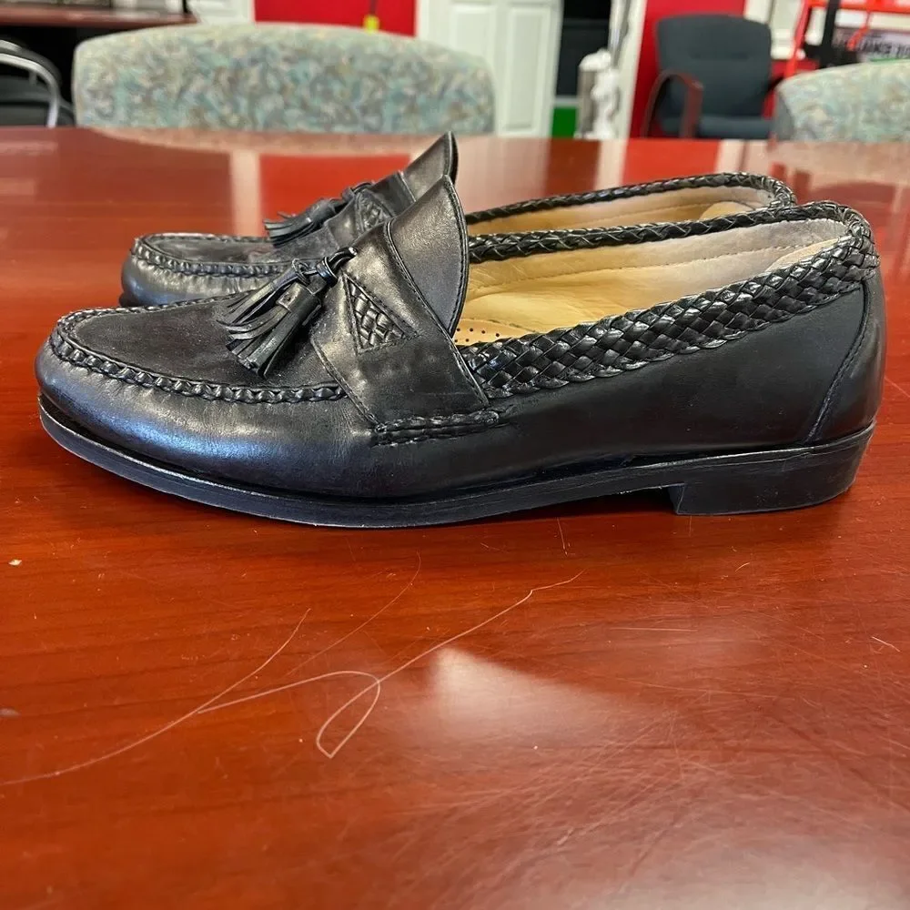 Allen Edmonds Maxfield Black Leather Tassel Loafers sz 10-1/2 W